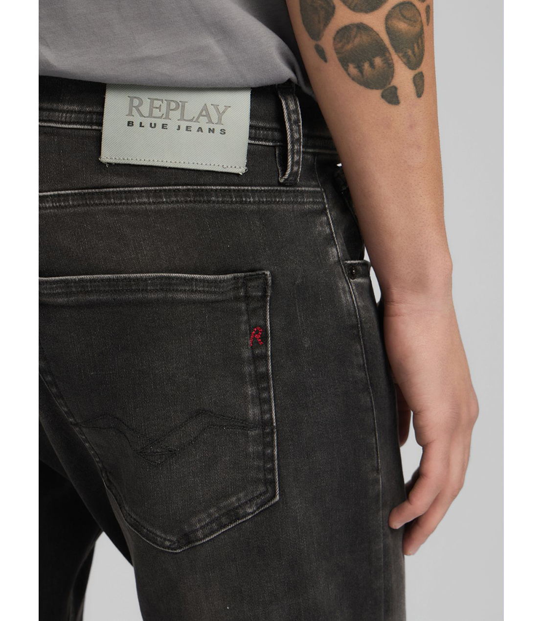 ストレートフィットGROVER HYPERFLEX ブラックデニム 詳細画像 ダークグレー 5